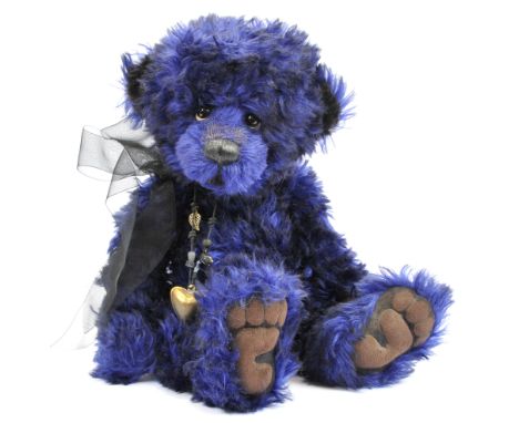 Charlie Bears Isabelle Collection Sapphire teddy bear, SJ 4053, LE 292/300, 2012, sapphire blue with dark blue tip mohair, wi