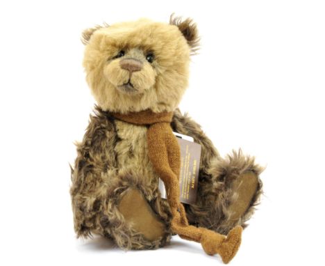 Charlie Bears Stirling Panda Bear, from the Isabelle Collection, designed by Isabelle Lee, dark brown mohair and light brown 