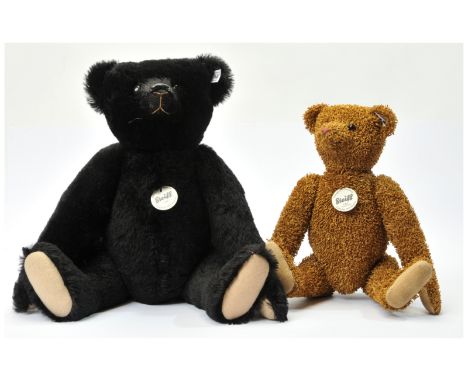 Stieff teddy bear pair including: (1) Steiff Club Edition Paper teddy bear replica 1919, 2010, white tag 421099, LE 3000, bro