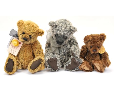 Charlie Bears trio including: (1) Anniversary Thomas teddy bear, CB 114884, LE 6000, designed by Heather Lyell and Charlie, f