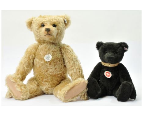 Steiff teddy bear pair including: (1) Steiff Paul the Growling Bear Replica 1908, white tag 400513, LE 1908, 2008, blonde moh