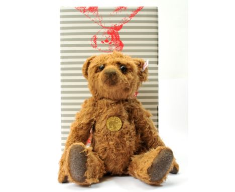 Steiff Hansel teddy bear, part of 'Teddies of Tomorrow', white tag 006968, LE 1000, &nbsp;hemp plush, soles and paws made fro