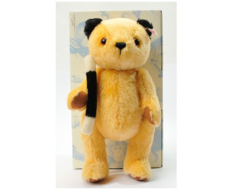 Steiff Sooty (Harry Corbett's Sooty Show), white tag 663932, LE 2000, 2011, apricot and black mohair teddy bear, includes cer