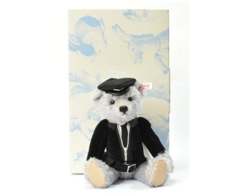 Steiff Isar Munich policeman teddy bear, white tag 673825, LE 750, German special made for the Oberpollinger department store