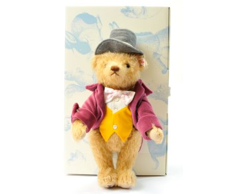 Steiff Roald Dahl Willy Wonka teddy bear (from Charlie and the Chocolate Factory), white tag 664939, LE 152/1916, 2016, exclu