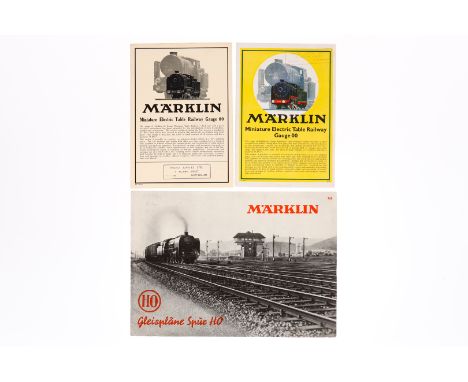3 Märklin Kataloge, Spur H0, A 736, 763 und TY 1137 r, 2x engl., Alterungsspuren