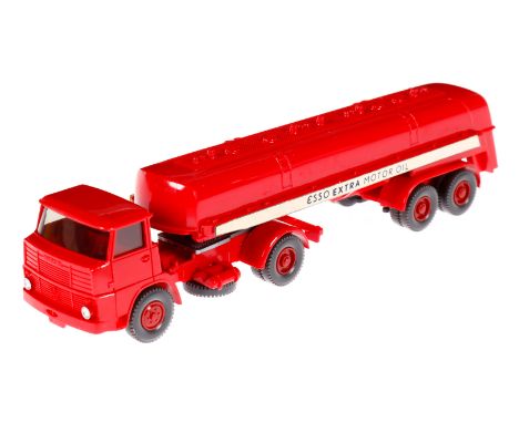 Wiking Esso Tank-LKW, rot/weiß, Alterungsspuren
