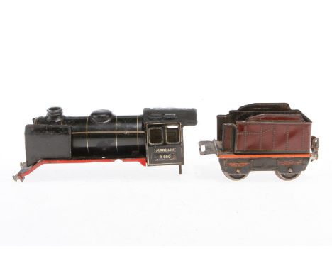 Märklin Lokgehäuse R 890, Spur 0, dazu Tender 899, NV, als Ersatzteile