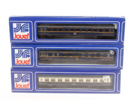 3 Jouef Wagen, Spur H0, Alterungsspuren, je im OK, Z 3