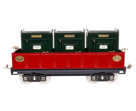 MTH Containerwagen 212, Spurweite 54, rot/grün, LS, L 31,5, Z 3