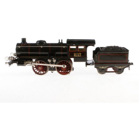 Märklin B-Dampflok R 65/13041, Spur 1, elektr., schwarz, mit Tender und 2 el. bel. Stirnlampen, LS tw ausgeb., 2 Achslagerble