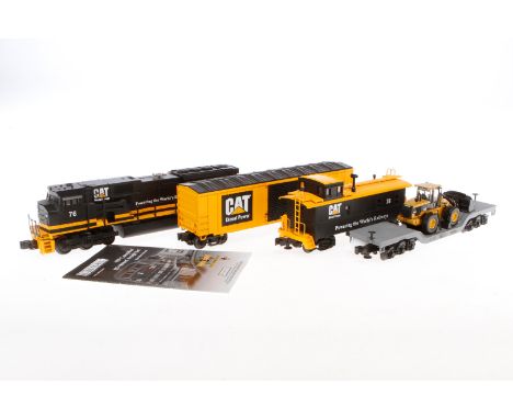Rail King/MTH Zug ”CAT”, Spur 0, mit Lok und 3 Wagen, Z 3