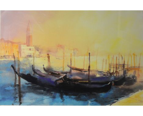 After Cecil Rice, Darkness &amp; Light, The Grand Canal, Venice, silkscreen colour print from an edition of 200; three others