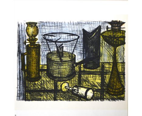 After Bernard Buffet, Lamp Oil, lithograph, 1967, numbered 5, image 14 x 19cm