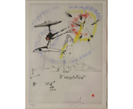 Salvador DALI (1904-1989), "Incantation", Farbradierung, Ed. 112/180, 35,5 x 26,2 cm, signiert unten rechts, leicht gedunkelt