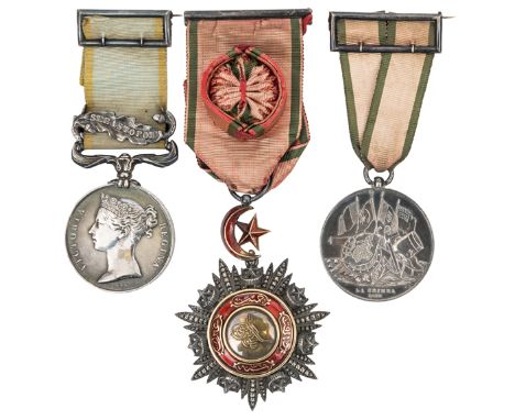 Three: Crimea 1854,  1 clasp Sebastopol, (engraved Colonel Henry Daniell Coldm Guards);  Turkish Order of Medjidie, 4th Class