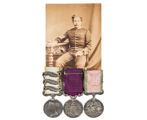 An important Heavy Brigade Charger group of three medals together with the recipient’s Albert pattern helmet. Medals: Crimea 