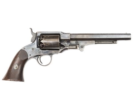A good 6 shot .44” Rogers & Spencer single action Army percussion revolver,  number 2046 on all parts, barrel strap deeply st