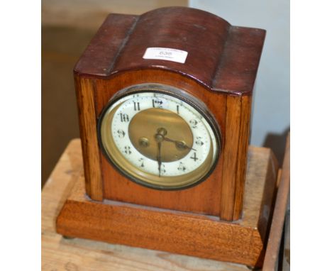 MAHOGANY CASED STRIKING MANTLE CLOCK    