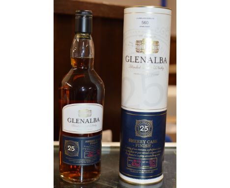 GLENALBA AGED 25 YEARS SHERRY CASK FINISHED BLENDED SCOTCH WHISKY, WITH PRESENTATION BOX - 70CL, 40% VOL    