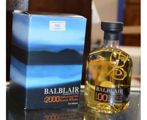 BALBLAIR 2000 VINTAGE (1ST RELEASE) HIGHLAND SINGLE MALT SCOTCH WHISKY, WITH PRESENTATION BOX - 70CL, 43% VOL    