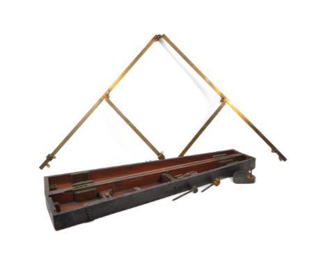 Scientific Instruments - a 19th Century Troughton &amp; Simms made brass measuring rule instrument. Engraved maker's marks to