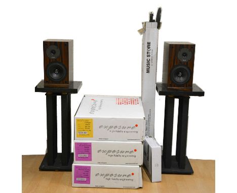 Quantity of audio equipment, including two Exposure 3010S2 series mono power amplifiers; 3010S2 series CD player; pair of Pro
