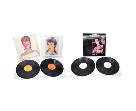 David Bowie LP vinyl records, three including Aladdin Sane RS-1001 UK pressing, 3T/3T; Who'll Love Aladdin Sane in Tokyo, S-1