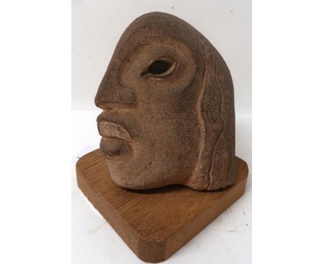 WILLIAM MCCANCE (SCOTTISH, 1894-1970) Asymmetrical Head 1935 Fireclay, 12.5cm (5") high, excluding wooden plinth Provenance: 