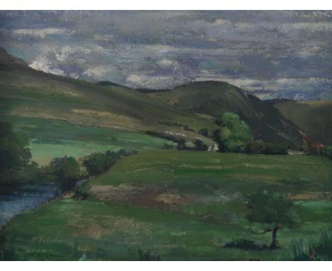 WILLIAM MCCANCE (SCOTTISH 1894-1970) STINCHAR VALLEY, AYRSHIRE Oil on board, signed lower left, dated (19)60, 30 x 40cm (12 x