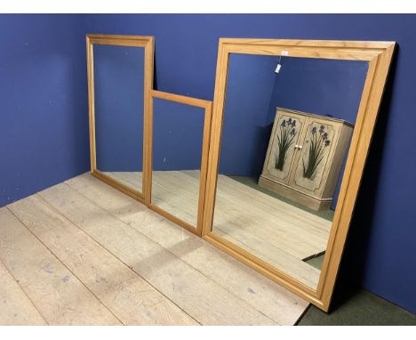 Pair  of Ercol mirrors 128cm H x 90 W ; small Ercol 92H x 61 cm wide 