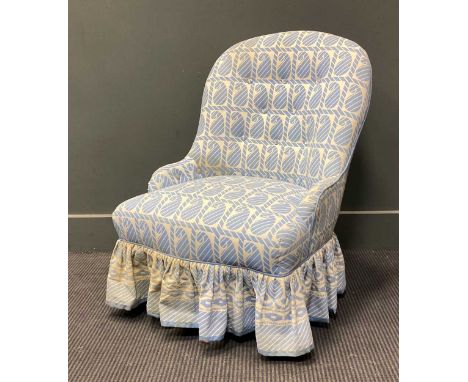 A Victorian button back nursing chair, 77 x 54 x 64cmProvenance:Collection of the late Sir Georg and Lady SoltiUpholstery sta