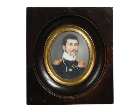 French School, 1815 Portrait miniature of a Cavalry Captaininscribed in French 'Capitaine de Chasseurs à Cheval / 1815 / Form
