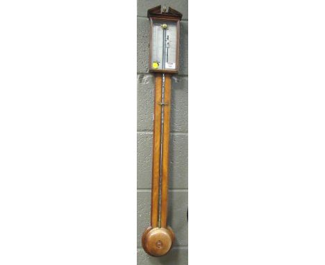 A George III stick barometer by Knight Thaxted, 96cm highProvenance:Collection of the late Sir Georg and Lady Solti