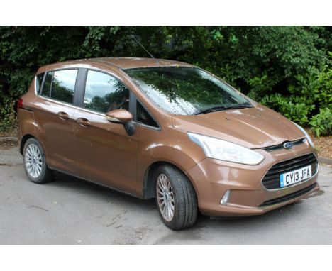 A Ford B-Max Titanium Auto, CY13 JFA, Petrol, 103 BHP, 1596 cc, Registered Date 27 August 2013, Tax Expired: 25 Feb 2023, MOT