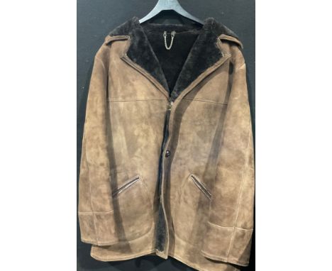 Vintage Costume - a Baily's, Glastonbury sheepskin coat, size 42 