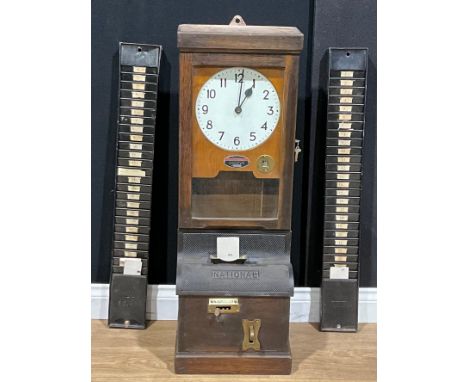 An early to mid-20th century time recorder or clocking-in machine, National, British Time Recorder Co Ltd, 149 Farringdon Roa