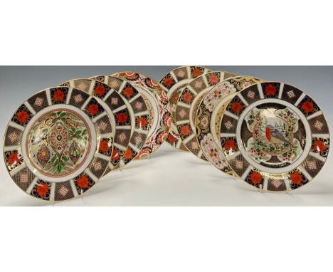 An assortment of eight Royal Crown Derby Christmas plates, 1991 - 1998, comprising The Royal Crown Derby Christmas Plate, 199