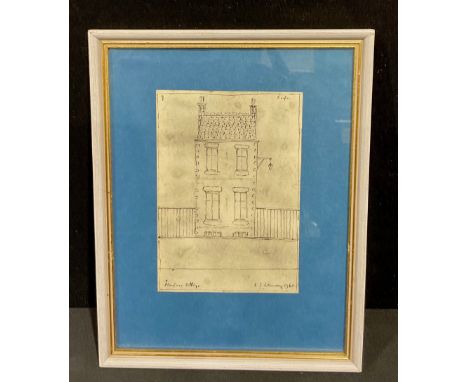 After Lawrence Stephen Lowry (1887-1976)Cottage Sketch signed, dated 1961, titled, ink, 19cm x 13cm 
