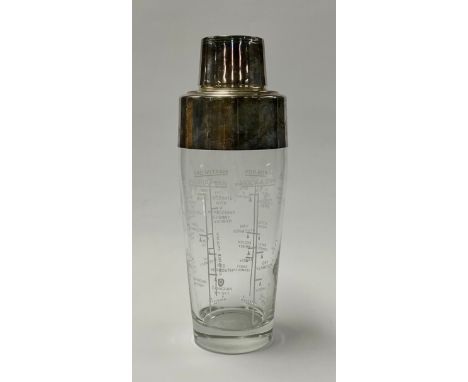 An Art Deco style recipe cocktail shaker 