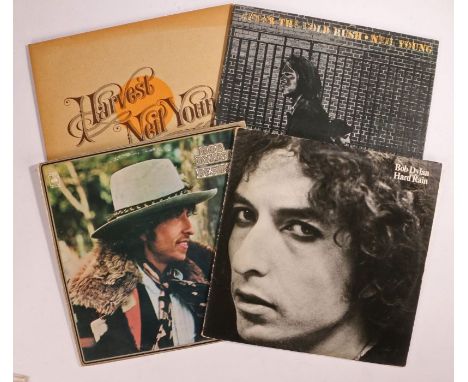 4 x Folk/Rock LPs. Bob Dylan (2) - Desire (S 86003), with printed inner sleeve. Hard Rain (CBS 86016), with grey inner sleeve