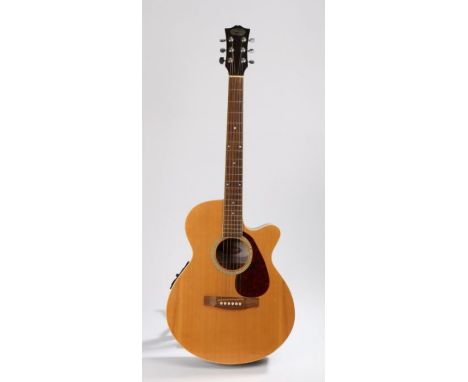 Stagg SW206CE-N electro acoustic guitar, with hard case.