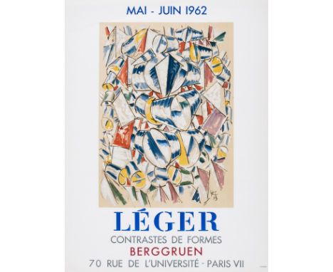 Fernand Léger (1881-1955) after.Léger. Affiche pour BerggruenLithograph printed in colours, 1962, from the edition of unknown