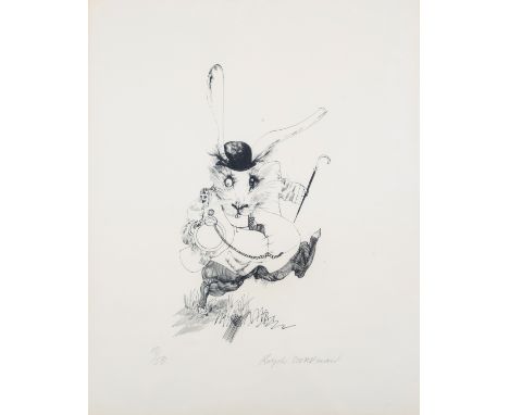 δ Ralph Steadman (b.1936)The White Rabbit, from Alice in WonderlandLithograph, circa 1967, signed in pencil, numbered from th