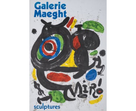 Joan Miro (1893-1983) after. ''Sculptures'' Exhibition Poster (Corredor-Matheos 41)Lithograph printed in colours, 1970, from 