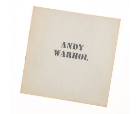 Andy Warhol (1928-1987)Flowers (Exhibition Catalogue)A rare exhibition catalogue, 1965, comprising of one lithograph printed 