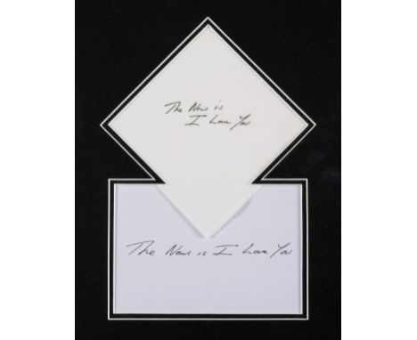 δ Tracey Emin (b.1962)The News Is I Love YouOffset lithograph on paper napkin, 2021, from the edition of 300, published by Ai