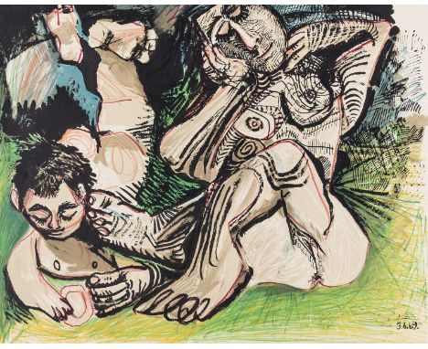 Pablo Picasso (1881-1973) after.Mother and ChildLithograph printed in colours, 1972, from the edition of 300, printed by Mour