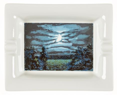 NO RESERVE δ David Hockney (b. 1937)Vide-PocheHand-cast, fine bone china ash-tray, 2020, numbered from the edition of 200 on 
