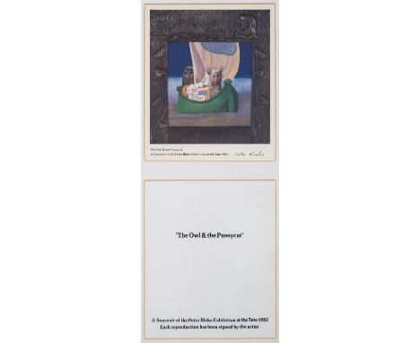 NO RESERVE δ Peter Blake (b.1932)The Owl &amp; the PussycatOffset lithograph printed in colours, 1983, signed in black ink, p